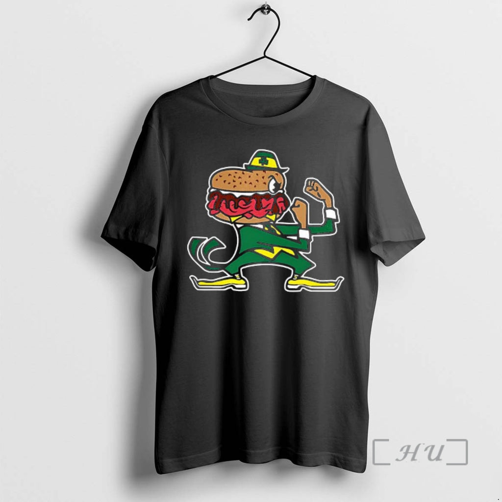 Officials Notre Dame Fighting Irish Beefs Burger Mascot T-Shirts, Hoodie, Sweatshirt | TeeBloomCo.com