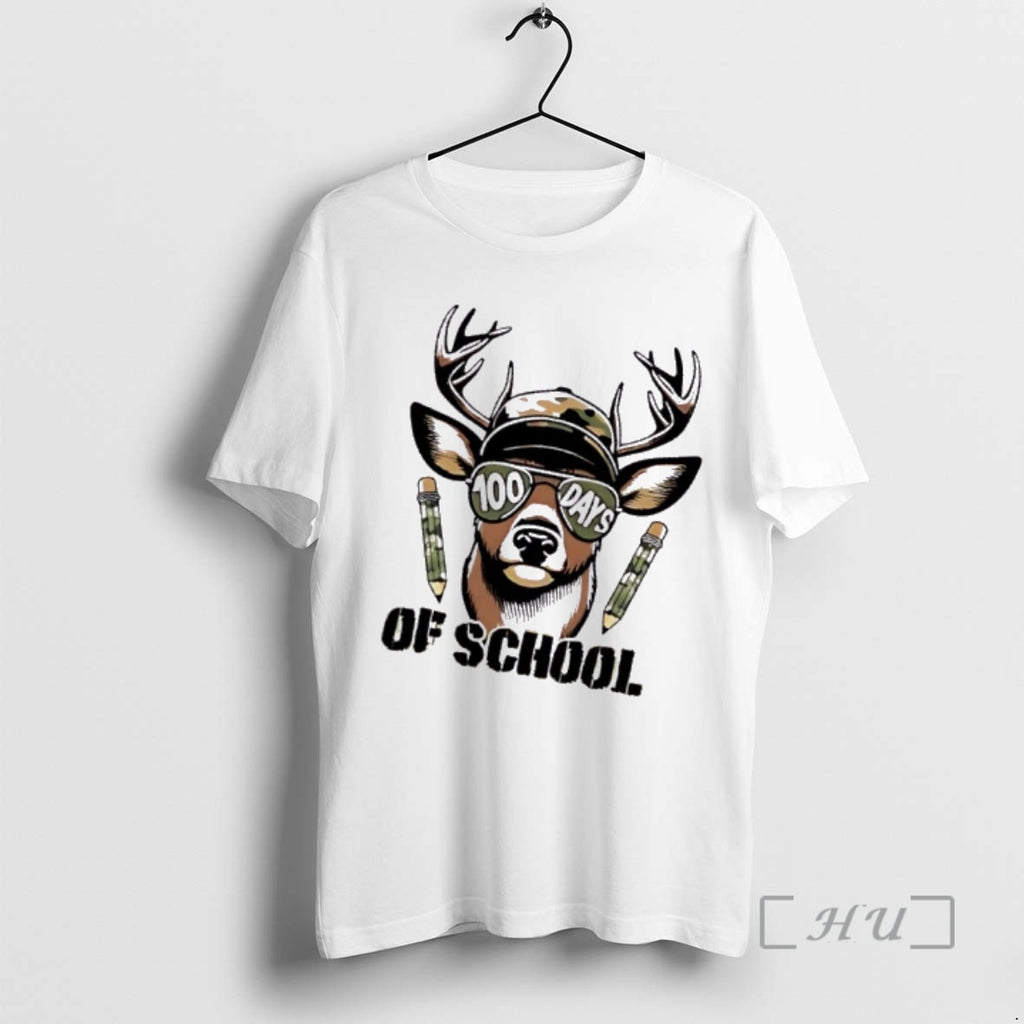 Officials Oh Deer 100 Days Of School Are Here Deer Hunting 100th Day Premium T-Shirts, Hoodie, Sweatshirt | TeeBloomCo.com