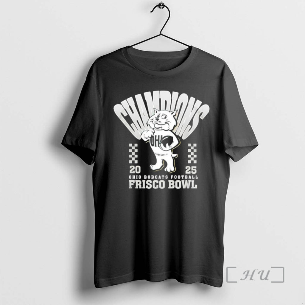 Officials Ohio Bobcats Frisco Bowl Champions 2025 Mascot T-Shirts, Hoodie, Sweatshirt | TeeBloomCo.com