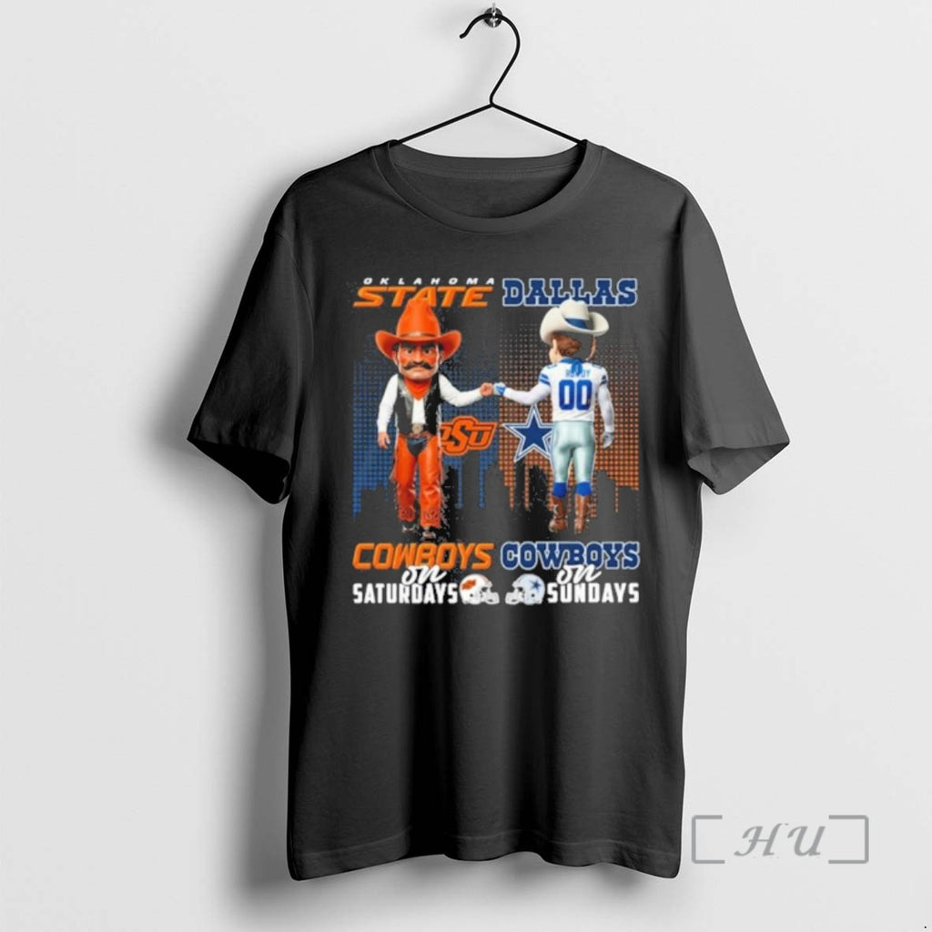 Officials Oklahoma State Cowboys Vs Dallas Cowboys Mascot On Saturdays And On Sundays Premium T-Shirts, Hoodie, Sweatshirt