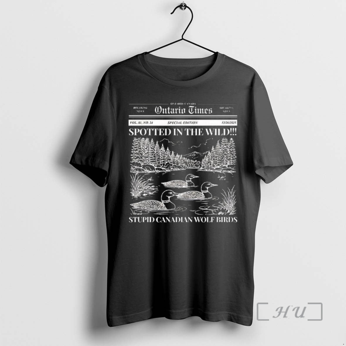 Officials Ontario Times Stupid Canadian Wolf Bird Loon Woman T-Shirts, Hoodie, Sweatshirt | TeeBloomCo.com