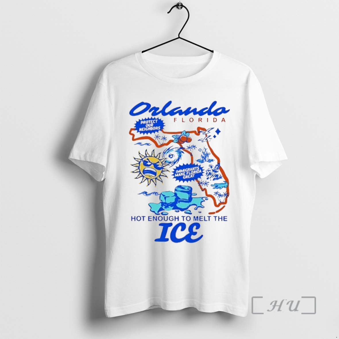 Officials Orlando Florida Hot Enough To Melt The Ice T-Shirts, Hoodie, Sweatshirt | TeeBloomCo.com