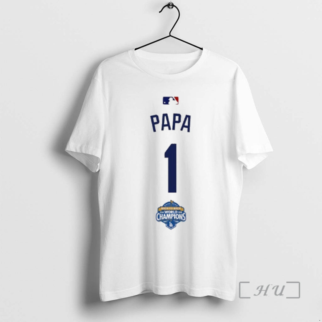 Officials Papa 1 Back To Back Champs World Champions T-Shirts, Hoodie, Sweatshirt | TeeBloomCo.com