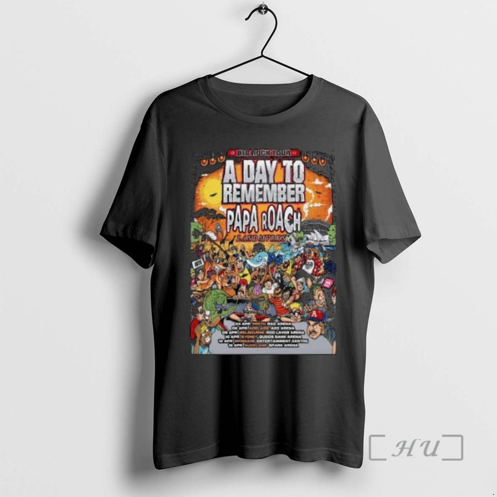 Officials Papa Roach Big Rock Tour 2026 A Day To Remember Circle Black Premium T-Shirts, Hoodie, Sweatshirt | TeeBloomCo.com