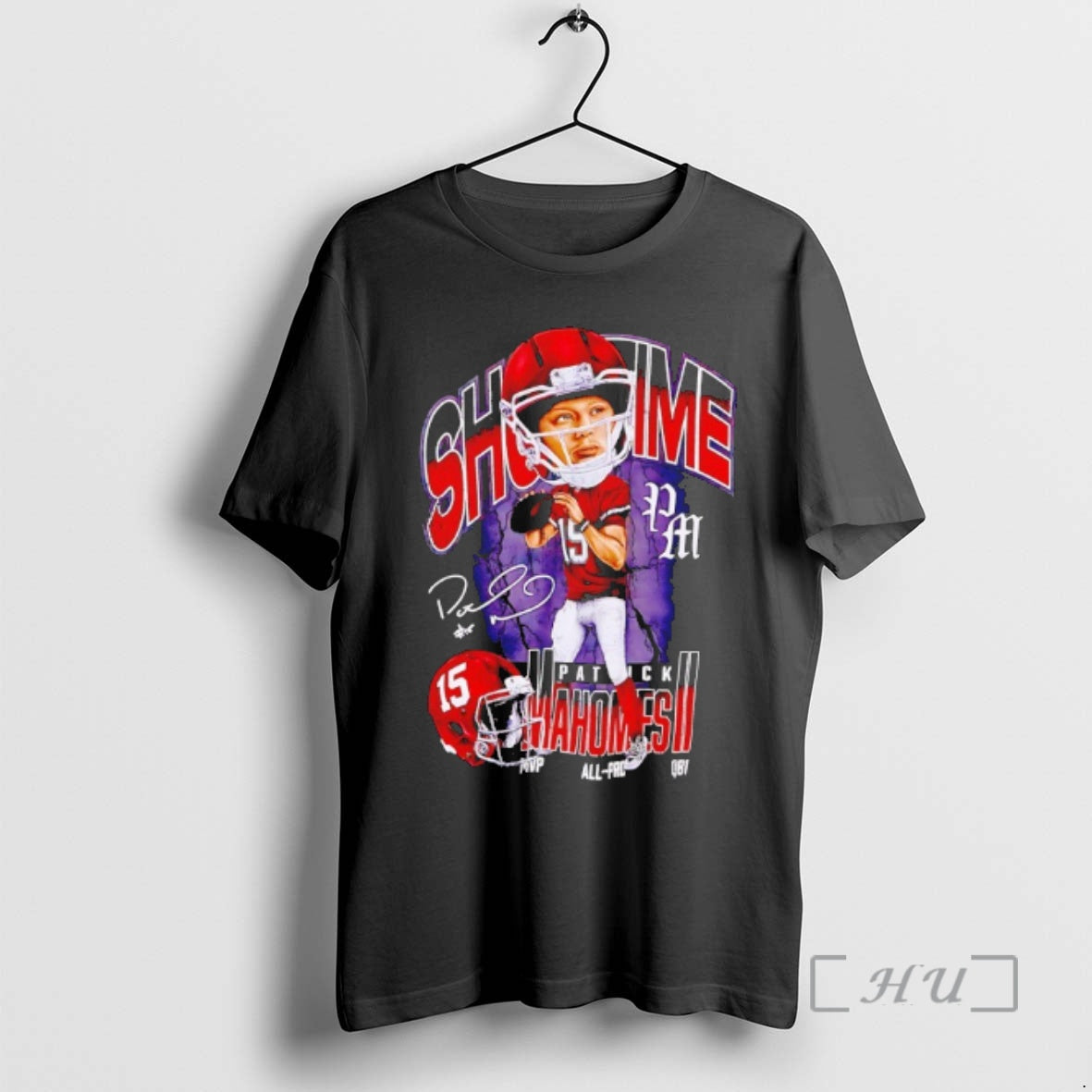 Officials Patrick Mahomes Ii Kansas City Chiefs Showtime Signature Caricature T-Shirts, Hoodie, Sweatshirt | TeeBloomCo.com
