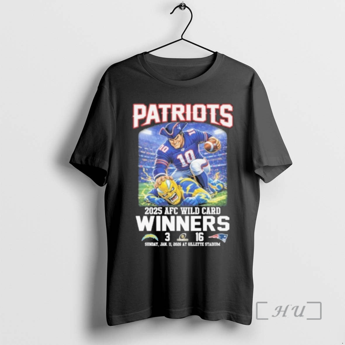 Officials Patriots Mascot 2025 Afc Wild Card Winners T-Shirts, Hoodie, Sweatshirt | TeeBloomCo.com
