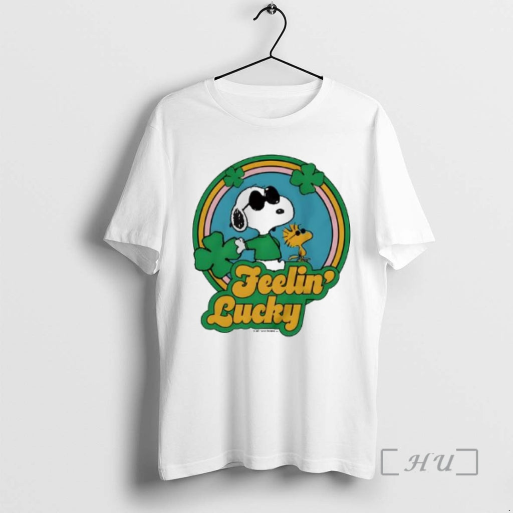 Officials Peanuts Shamrock Feeling Lucky T-Shirts, Hoodie, Sweatshirt | TeeBloomCo.com