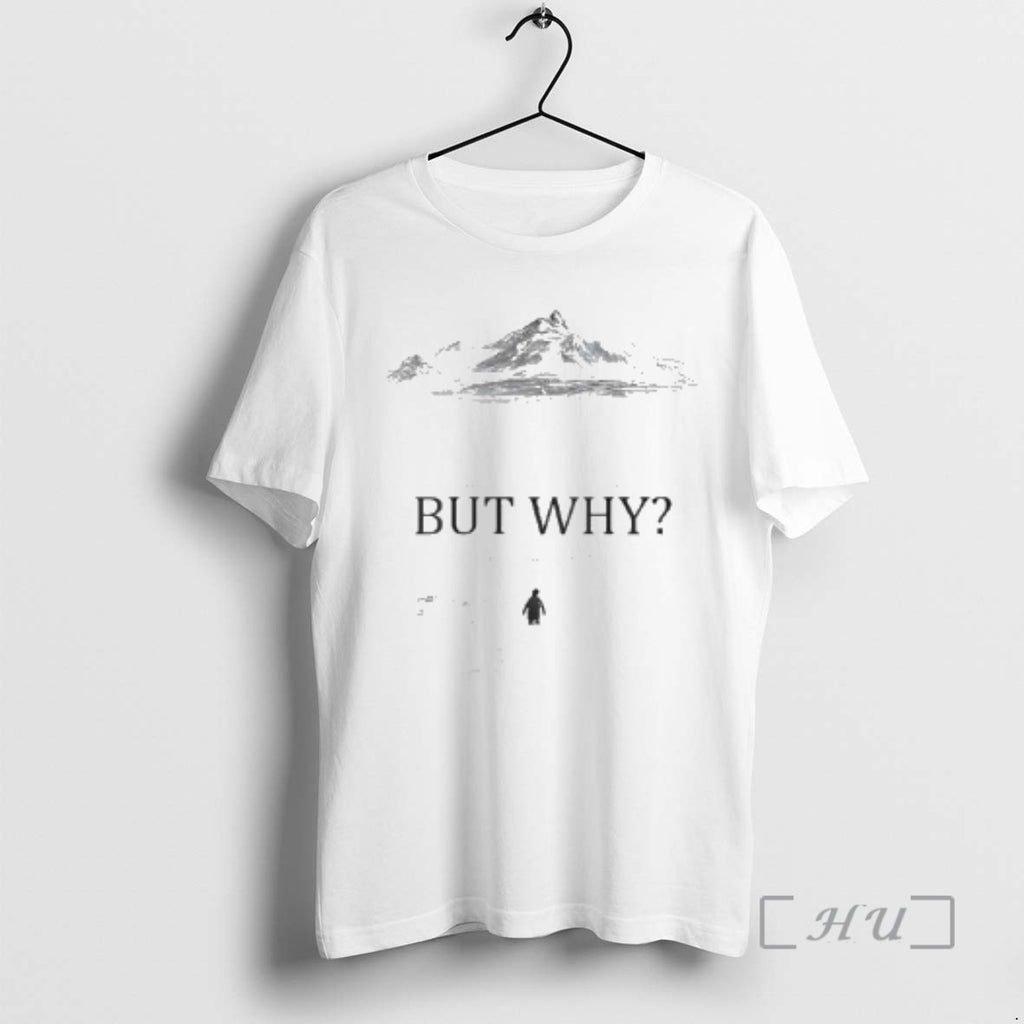 Officials Penguin But Why Mountains Motivational Backprint T-Shirts, Hoodie, Sweatshirt | TeeBloomCo.com