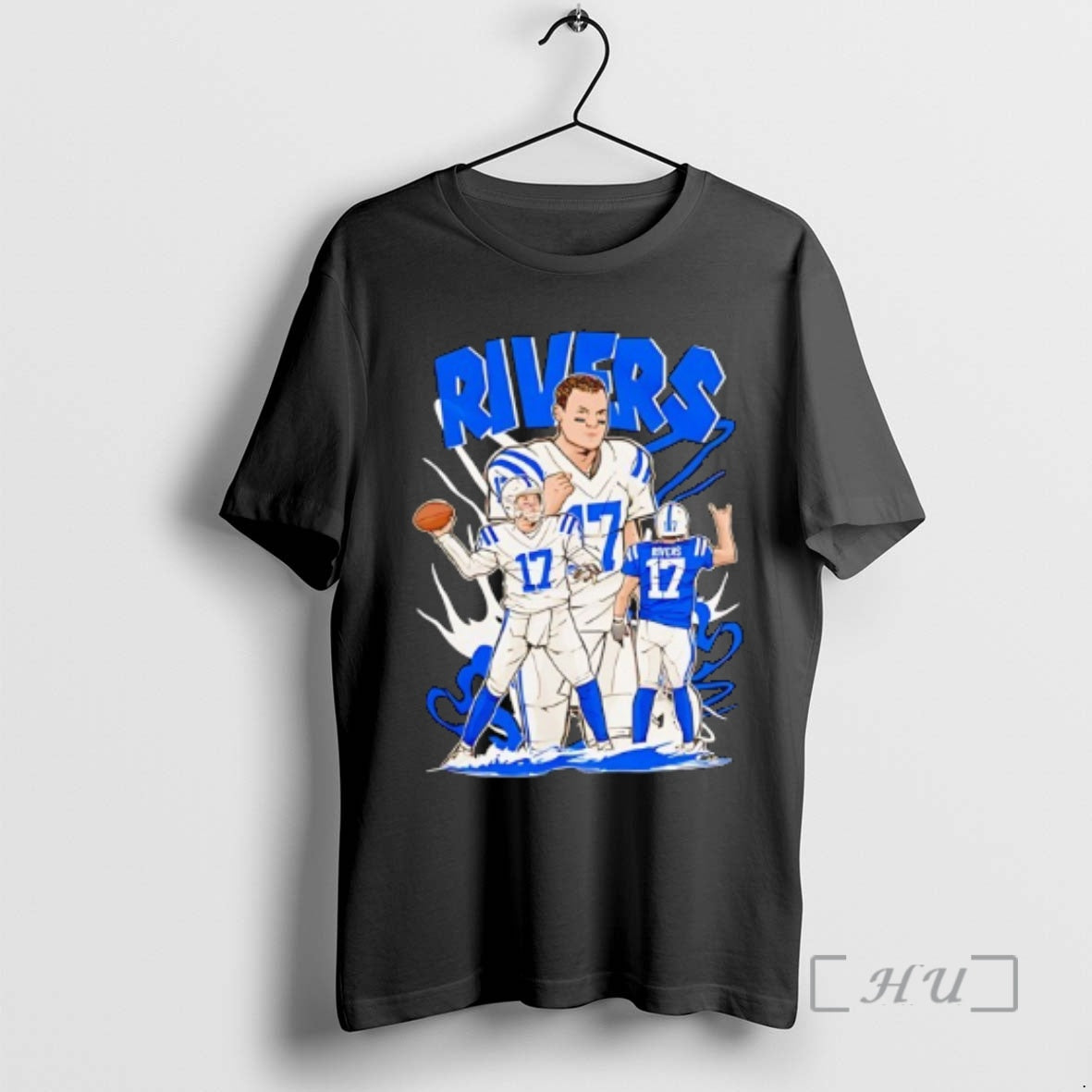 Officials Philip Rivers 17 Indianapolis Colts Football Cartoon T-Shirts, Hoodie, Sweatshirt | TeeBloomCo.com