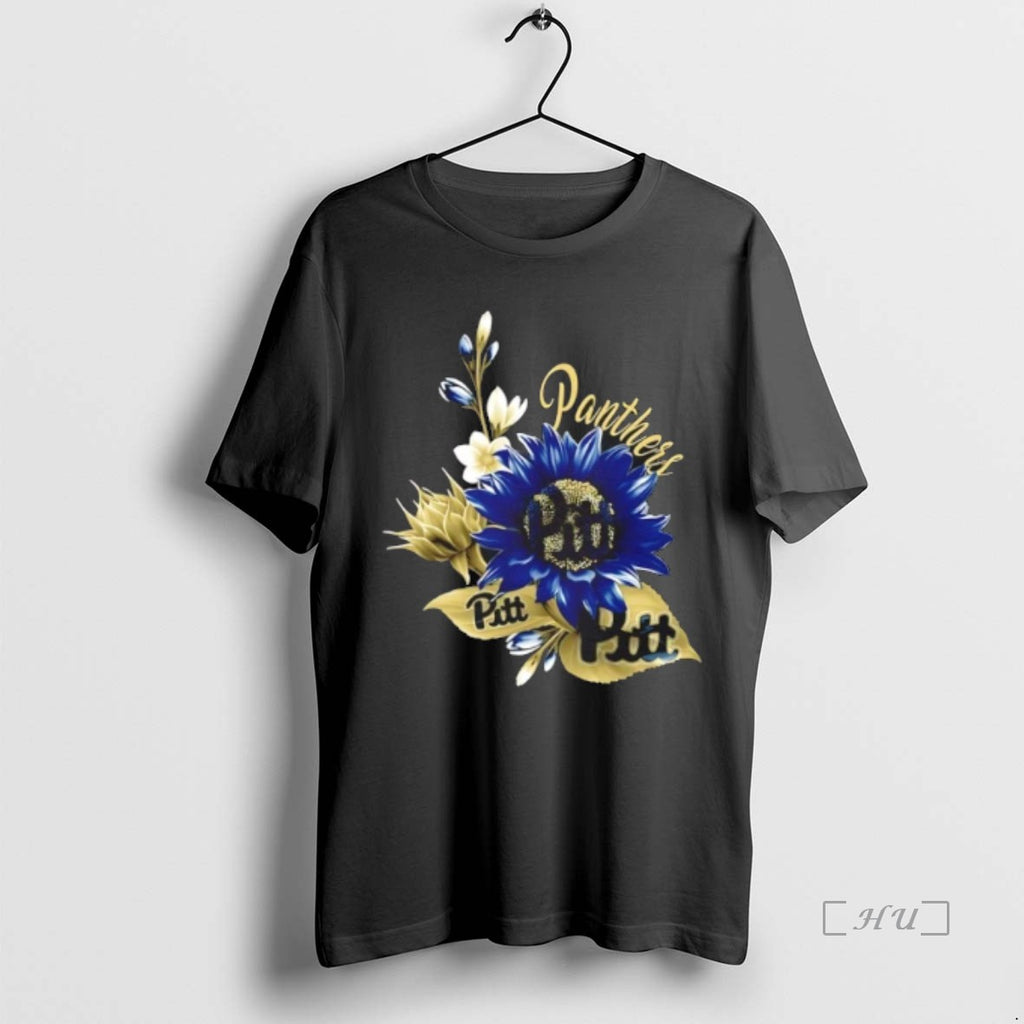 Officials Pittsburgh Panthers Football X Sunflower Floral T-Shirts, Hoodie, Sweatshirt | TeeBloomCo.com