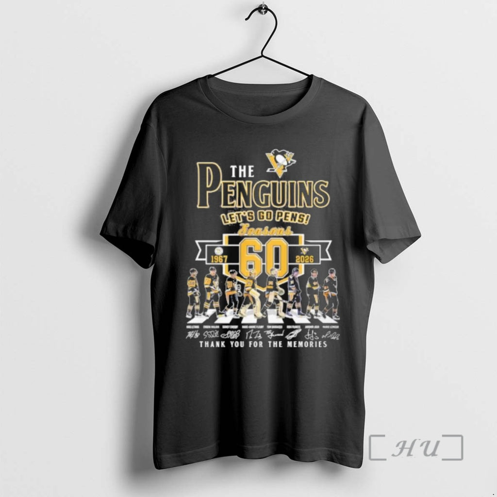 Officials Pittsburgh Penguins Abbey Road 60 Seasons Lets Go Pens T-Shirts, Hoodie, Sweatshirt | TeeBloomCo.com