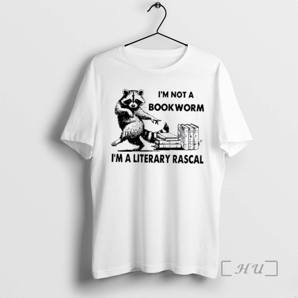 Officials Raccoon Im Not A Bookworm Im A Literary Rascal T-Shirts, Hoodie, Sweatshirt | TeeBloomCo.com