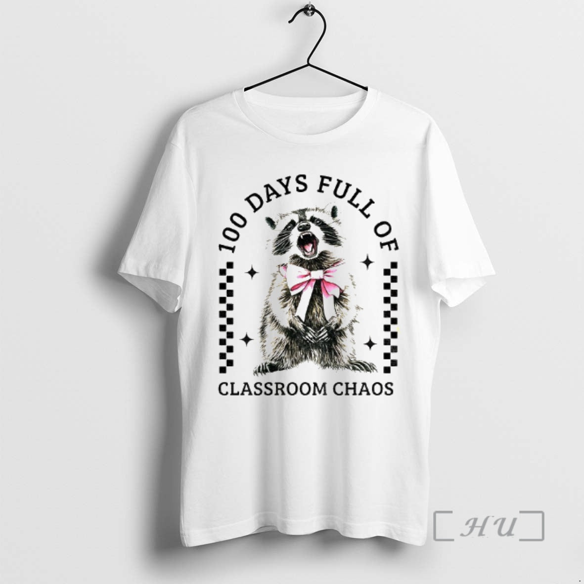 Officials Raccoon Pink Coquette 100 Days Of School T-Shirts, Hoodie, Sweatshirt | TeeBloomCo.com