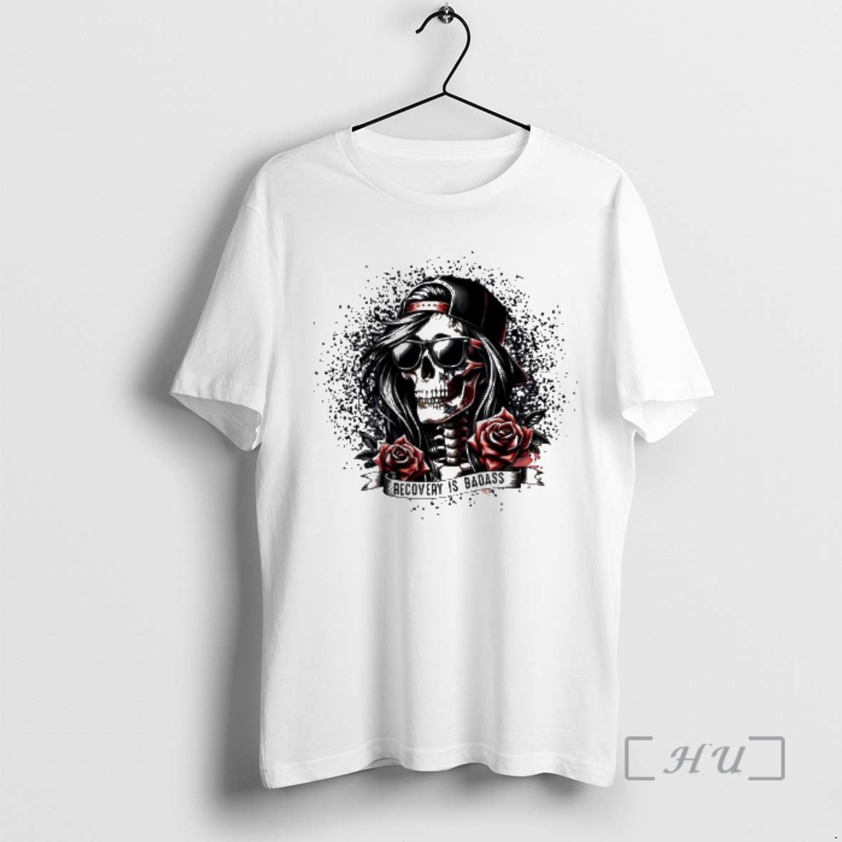Officials Recovery Is Badass Skeleton Girl Roses T-Shirts, Hoodie, Sweatshirt | TeeBloomCo.com