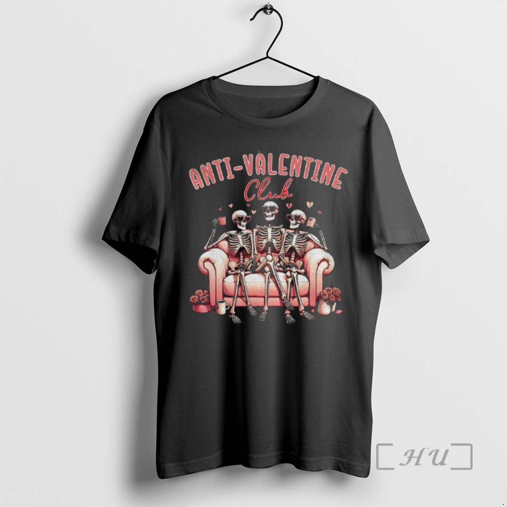 Officials Retro Skeleton Anti Valentine Club T-Shirts, Hoodie, Sweatshirt | TeeBloomCo.com