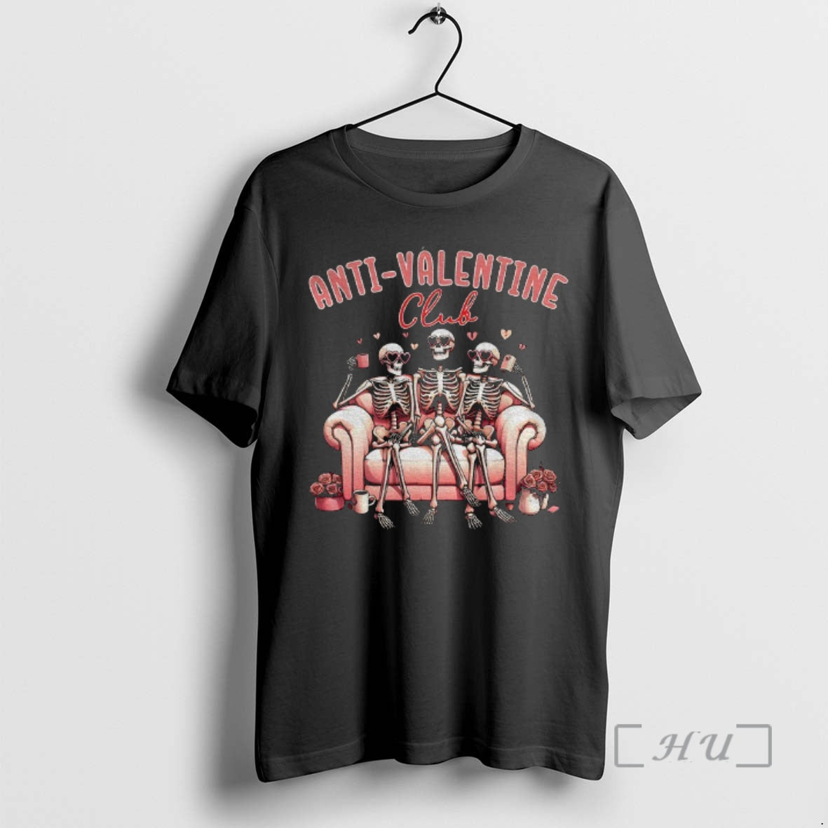 Officials Retro Skeleton Anti Valentine Club T-Shirts, Hoodie, Sweatshirt | TeeBloomCo.com
