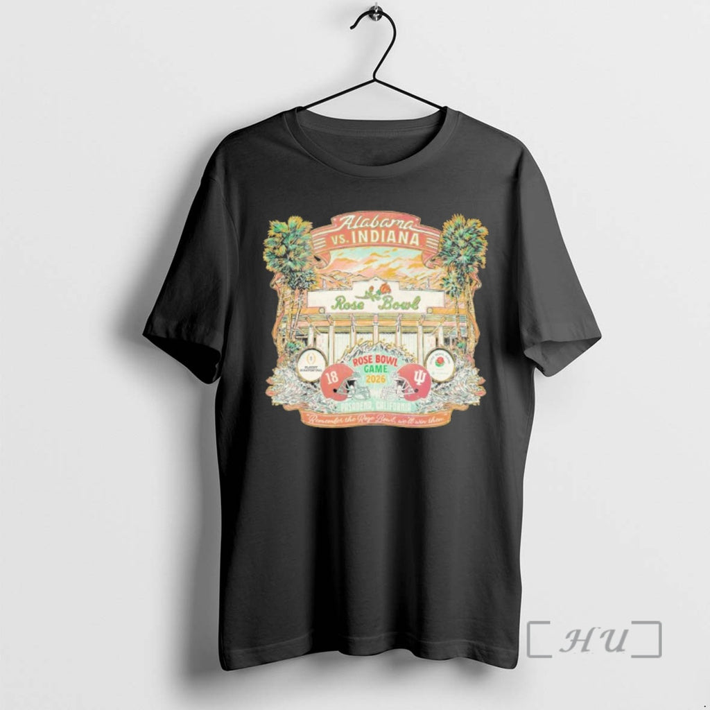 Officials Rose Bowl 2026 Alabama Vs Iu T-Shirts, Hoodie, Sweatshirt | TeeBloomCo.com
