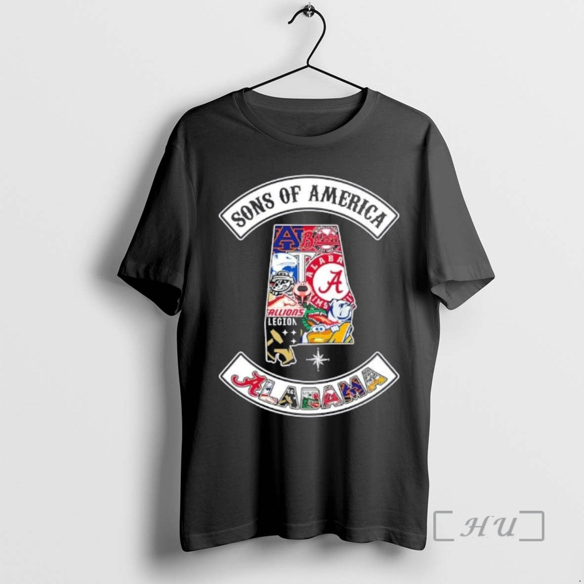 Officials Son Of America Alabama Map Sports Logos Combine T-Shirts, Hoodie, Sweatshirt | TeeBloomCo.com