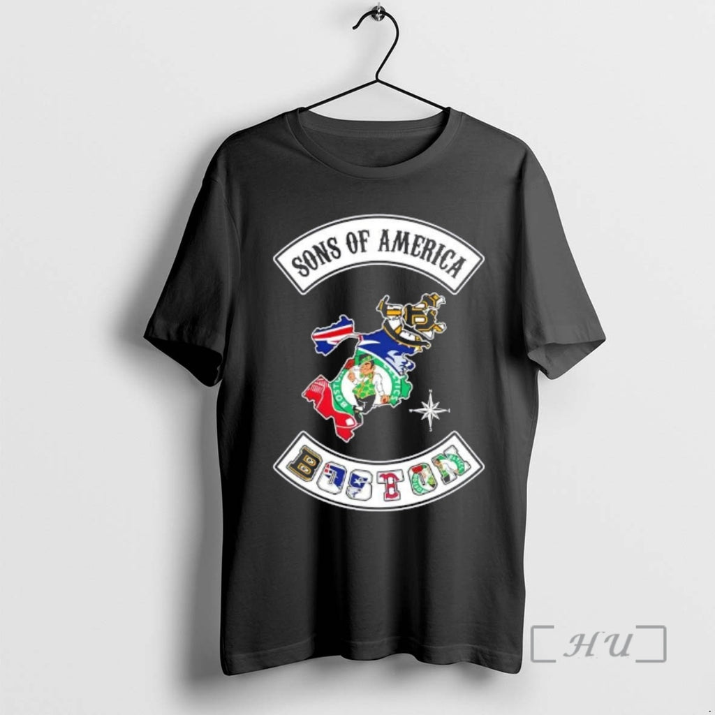 Officials Son Of America Boston Map Sports Logos Combine T-Shirts, Hoodie, Sweatshirt | TeeBloomCo.com
