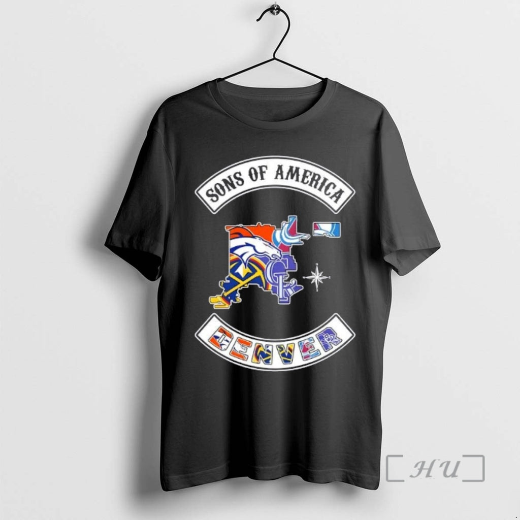 Officials Son Of America Denver Map Sports Logos Combine T-Shirts, Hoodie, Sweatshirt | TeeBloomCo.com