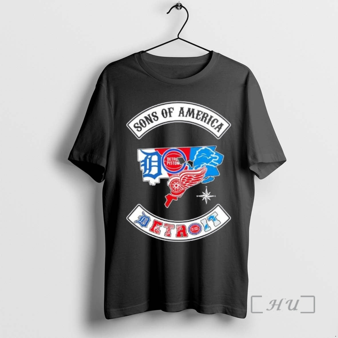 Officials Son Of America Detroit Map Sports Logos Combine T-Shirts, Hoodie, Sweatshirt | TeeBloomCo.com