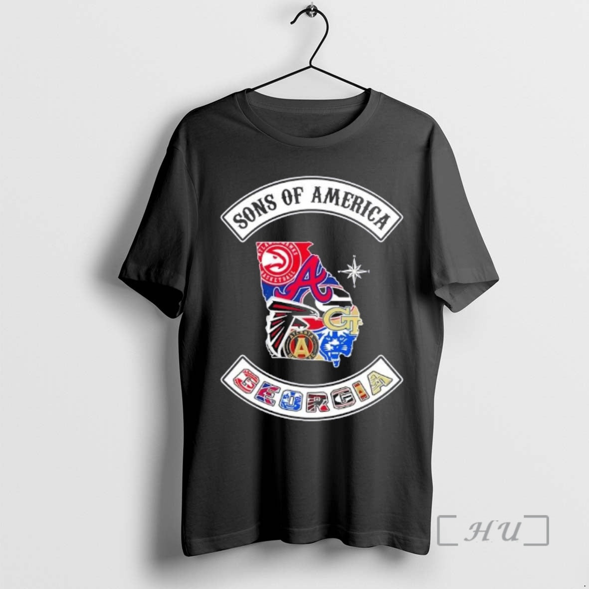 Officials Son Of America Georgia Map Sports Logos Combine T-Shirts, Hoodie, Sweatshirt | TeeBloomCo.com
