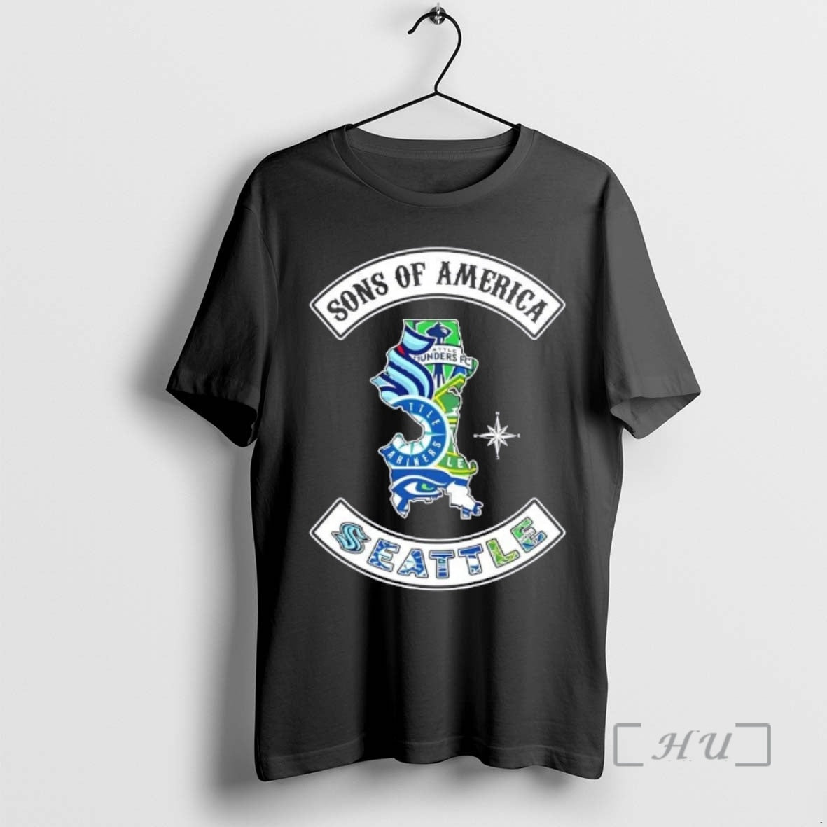 Officials Son Of America Seattle Map Sports Logos Combine T-Shirts, Hoodie, Sweatshirt | TeeBloomCo.com