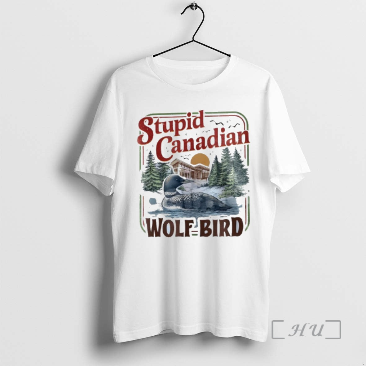 Officials Stupid Canadian Wolf Bird Vintage T-Shirts, Hoodie, Sweatshirt | TeeBloomCo.com