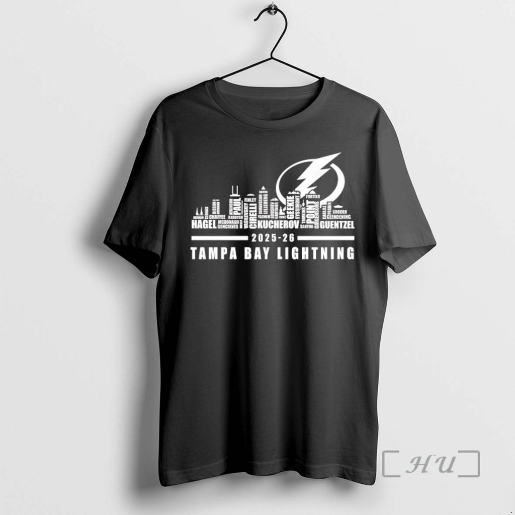 Officials Tampa Bay Lightning 2025 2026 Season Players Name Skyline T-Shirts, Hoodie, Sweatshirt | TeeBloomCo.com