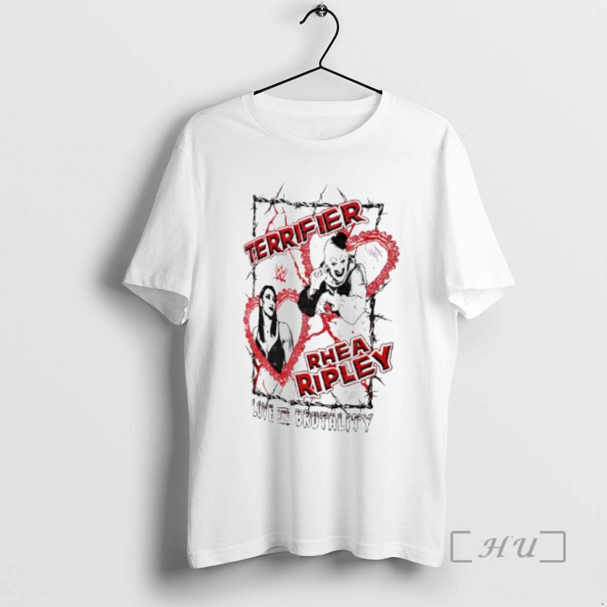 Officials Terrifier X Rhea Ripley Love And Brutality T-Shirts, Hoodie, Sweatshirt | TeeBloomCo.com