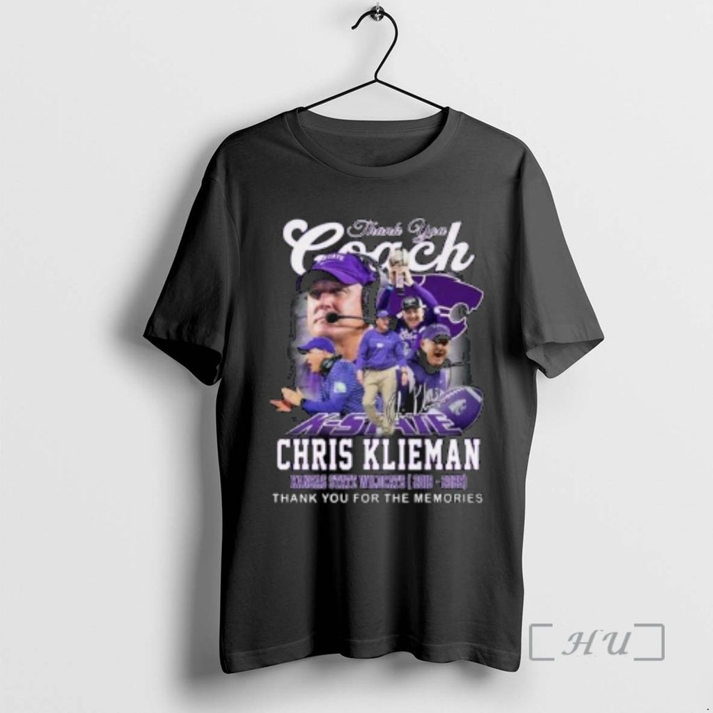 Officials Thanks You Coach Chris Klieman Kansas State Wildcats 2019 2025 Vintage Circle Black Premium T-Shirts, Hoodie,...
