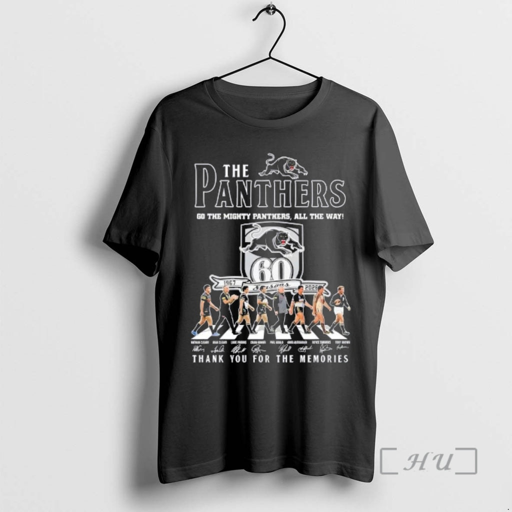 Officials The Carolina Panthers 60 Seasons 1967 2026 Nathan Cleary Legends Abbey Road Thank You T-Shirts, Hoodie, Sweatshirt