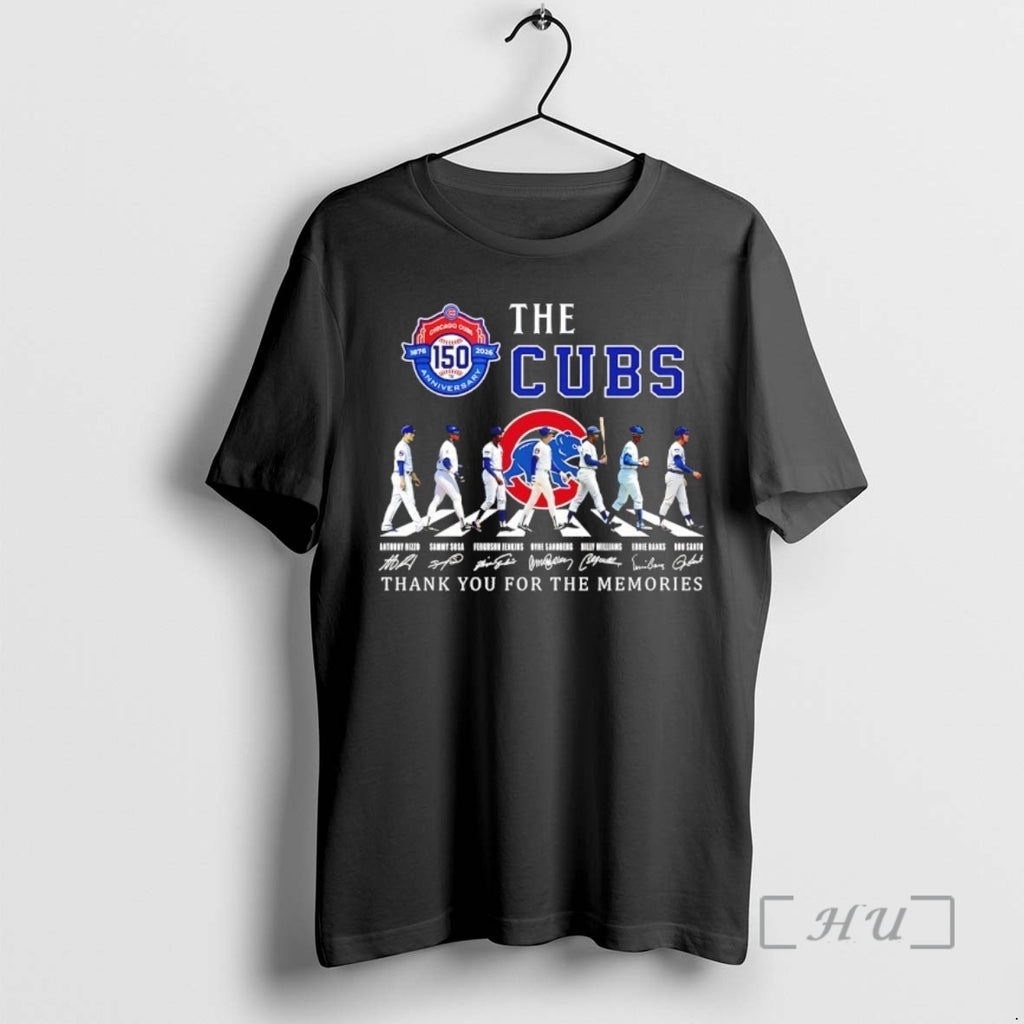 Officials The Chicago Cubs Abbey Road 150th Anniversary 1876 2026 Thank You For Memories Signatures T-Shirts, Hoodie,...