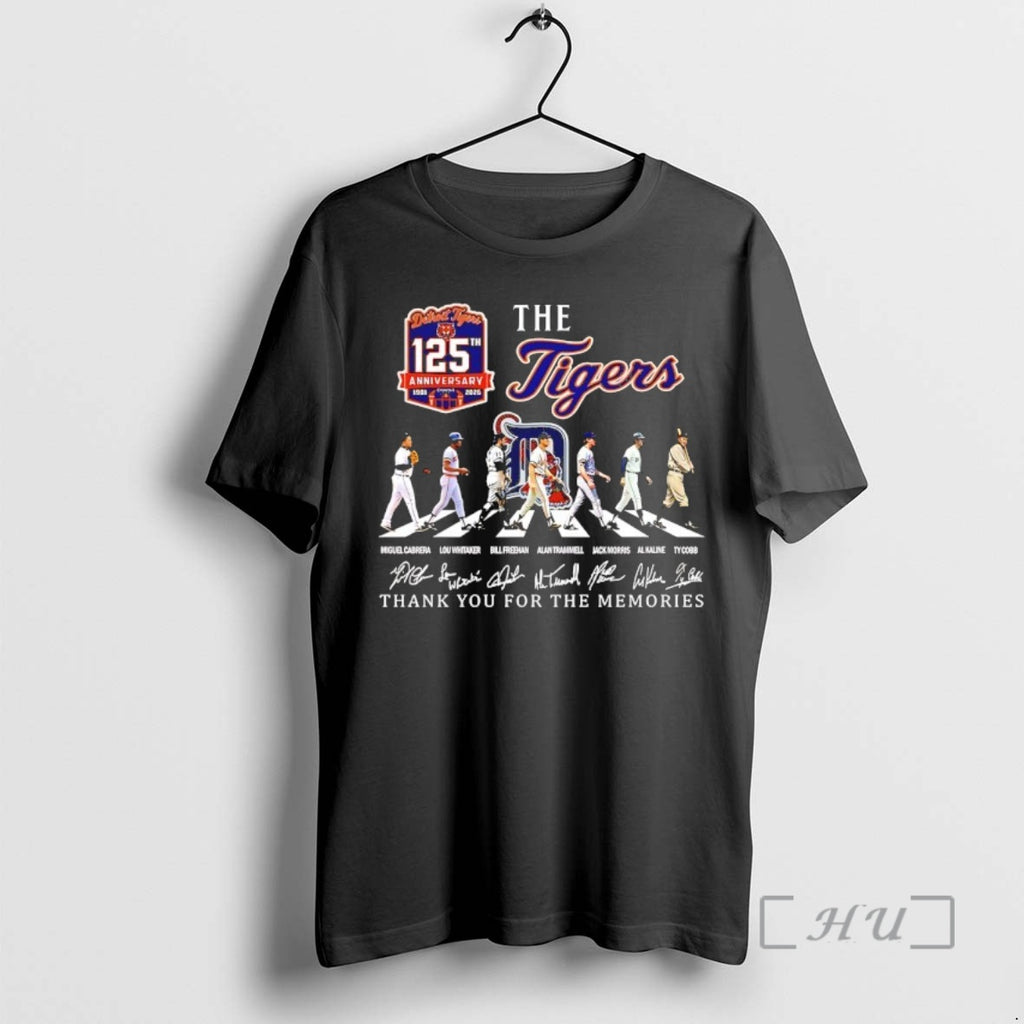 Officials The Detroit Tigers Abbey Road 125th Anniversary 1901 2026 Thank You For Memories Signatures T-Shirts, Hoodie,...