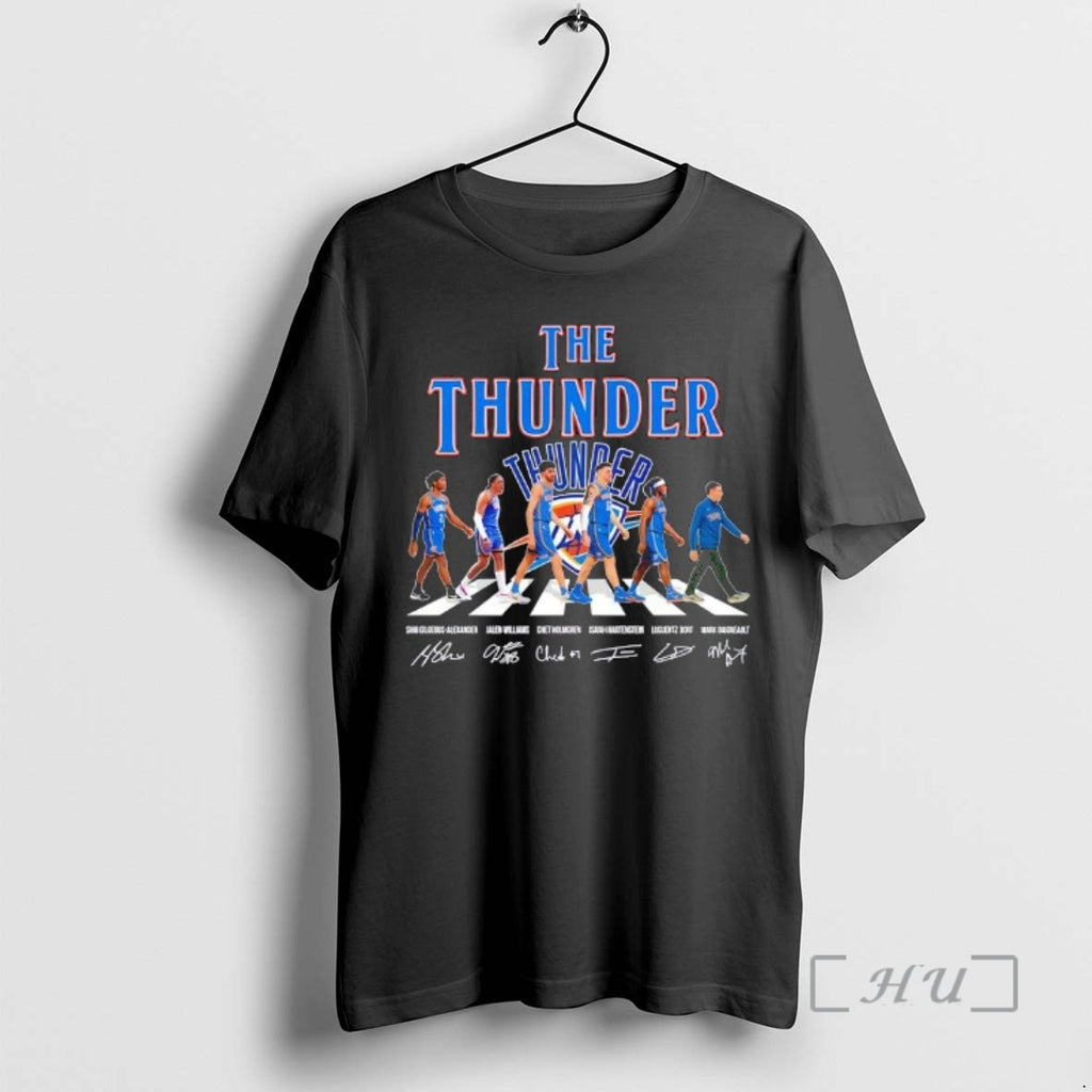 Officials The Oklahoma City Thunder Shai Gilgedus Alexander Jalen Williams And Players Abbey Road Signatures T-Shirts,...
