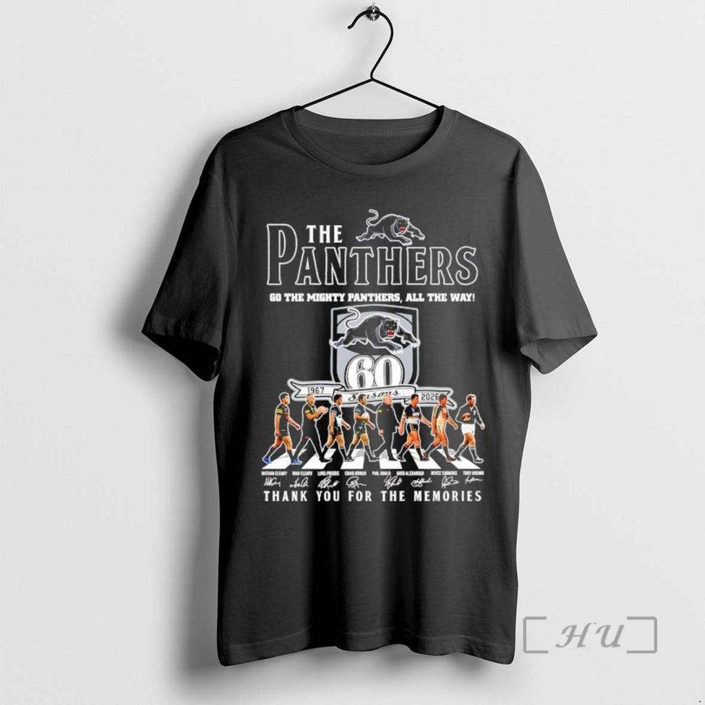 Officials The Penrith Panthers Abbey Road 60 Seasons 1967 2026 Thank You For The Memories T-Shirts, Hoodie, Sweatshirt