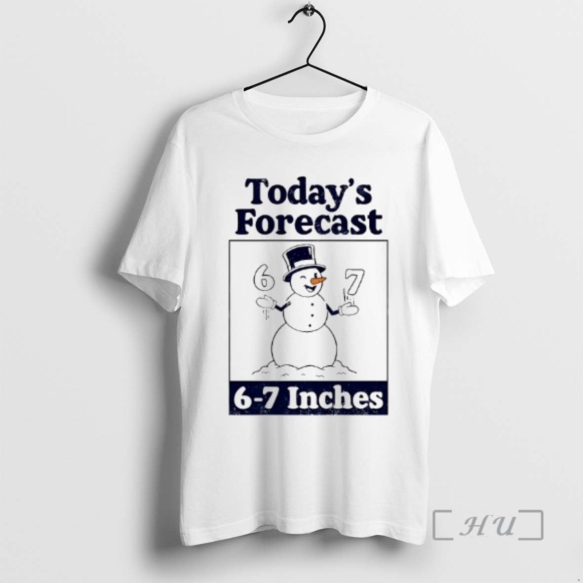 Officials Todays Forecast 6 7 Inches Snowman Graphic T-Shirts, Hoodie, Sweatshirt | TeeBloomCo.com