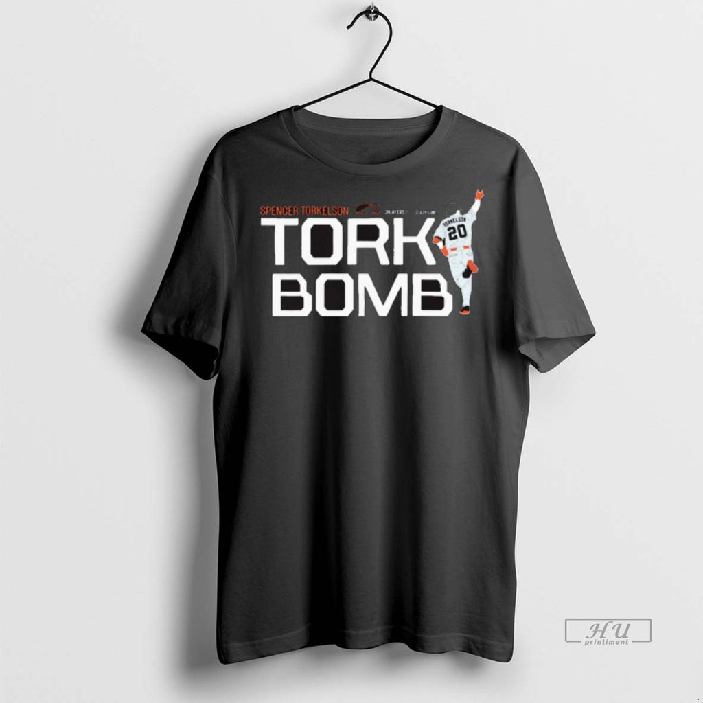 Officials Tork Bomb Spencer Torkelson Detroit Tigers Mlb Slash Line Signature Tee Shirt Sweater