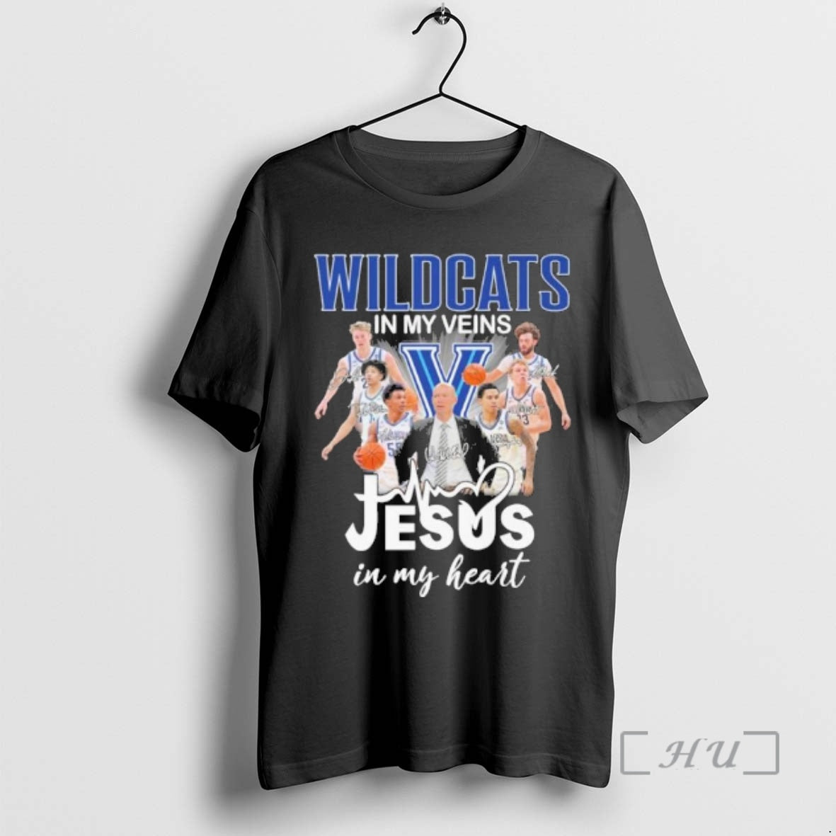 Officials Villanova Mens Basketball In My Veins Jesus In My Heart Premium T Shirts Sweater Hoodie, Sweatshirt