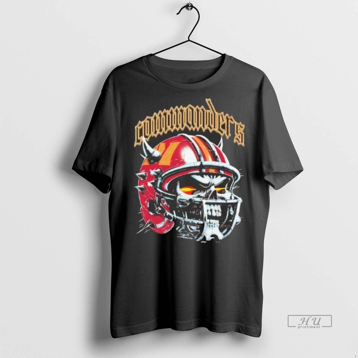 Officials Washington Commanders Skull Helmet Tee Shirt Sweater
