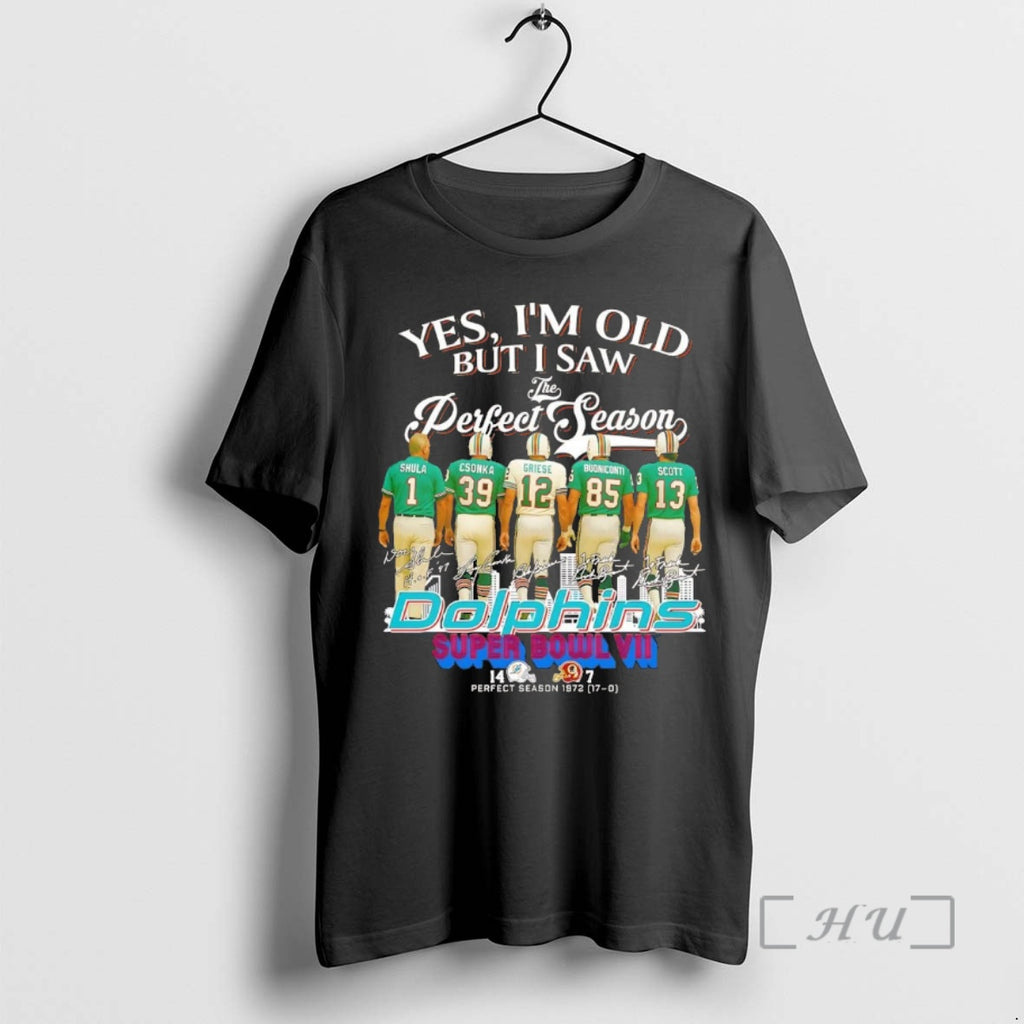 Officials Yes Im Old But I Saw Miami Dolphins Greatness Chriast Premium T Shirts Sweater Hoodie, Sweatshirt | TeeBloomCo.com