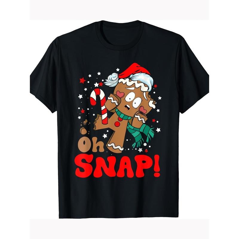Oh Snap Gingerbread Man Christmas Funny Cookie Baking Xmas 220g 100% Cotton T-Shirt made in usa Hoodie, Sweatshirt