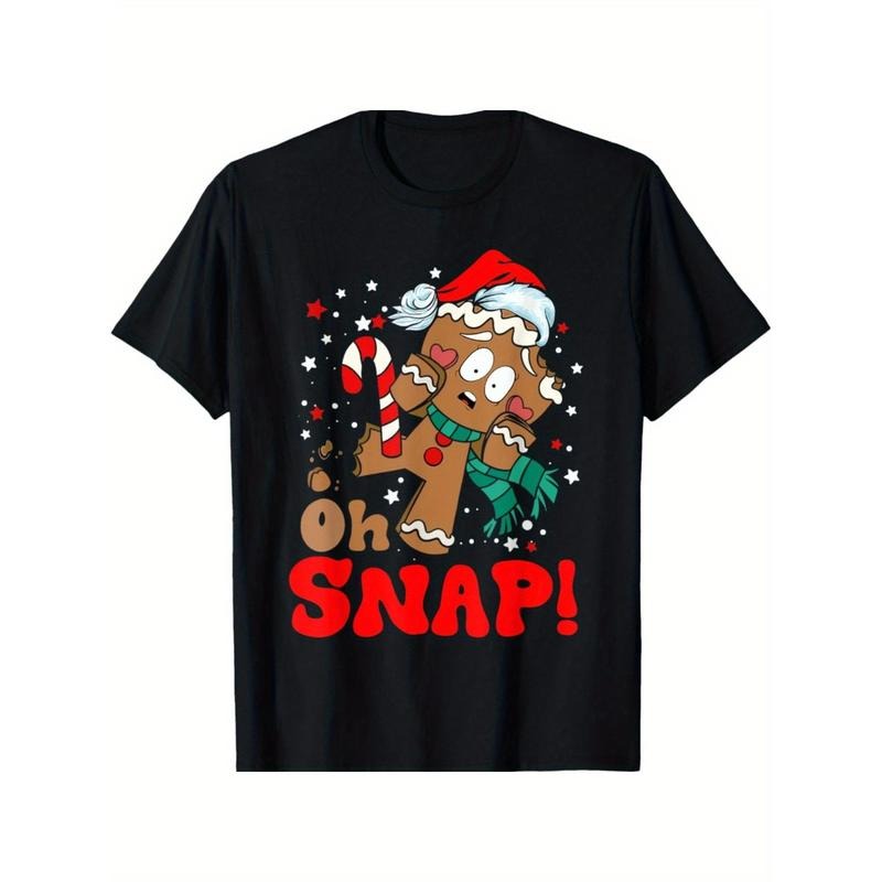 Oh Snap Gingerbread Man Christmas Funny Cookie Baking Xmas T-Shirt made in usa Hoodie, Sweatshirt | TeeBloomCo.com