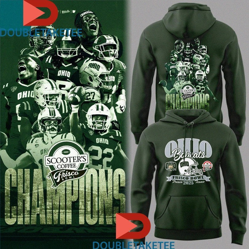 Ohio Bobcats Scooter’s Coffee Frisco Bowl Champion 2025 Shirts