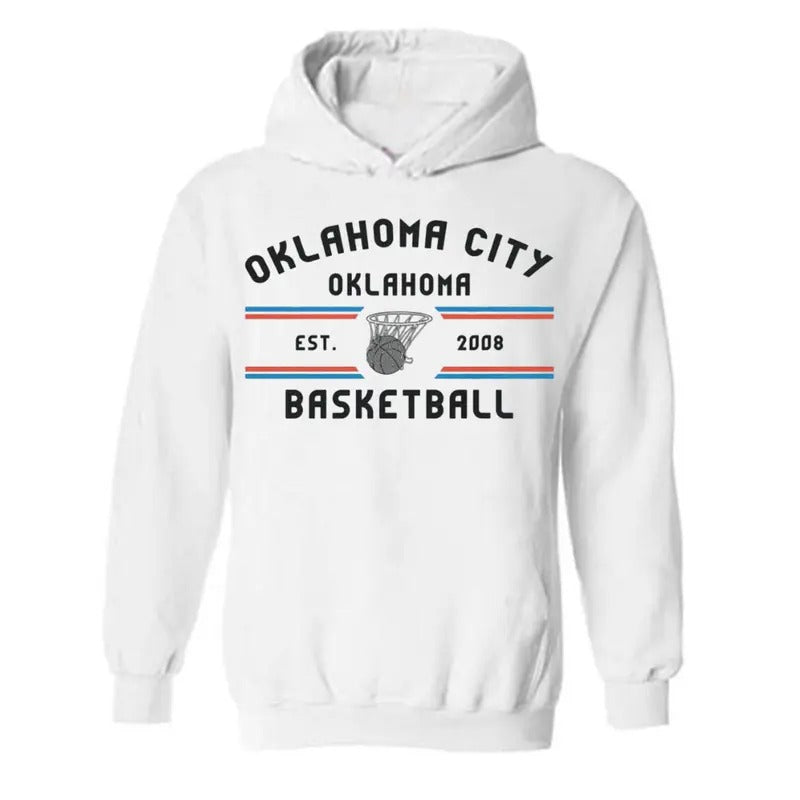Oklahoma City Cute Retro Basketball Sweatshirt, Vintage Thunder Crewneck, Thunder Fan Gifts, Game Day Oklahoma Shirt,...