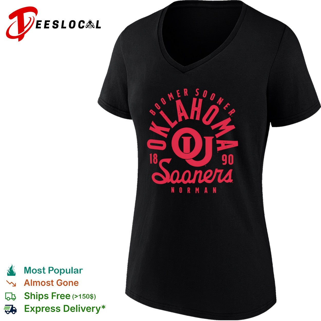 Oklahoma Sooners Boomer Sooner 1890 Norman OU shirt