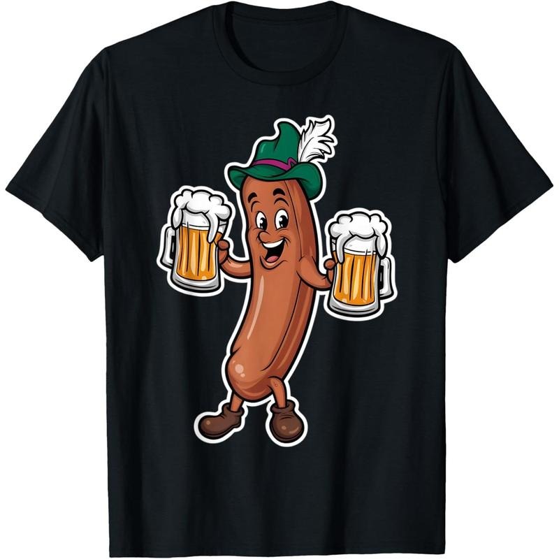 Oktoberfest Sausage Germany Lederhosen Bier Beer T-Shirt  made in us Hoodie, Sweatshirt | TeeBloomCo.com