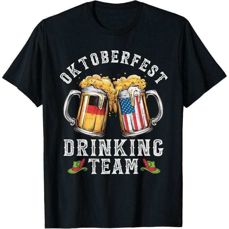 Oktoberfest Squad Drinking Team Beer German American Flag T-Shirt made in usa Hoodie, Sweatshirt | TeeBloomCo.com