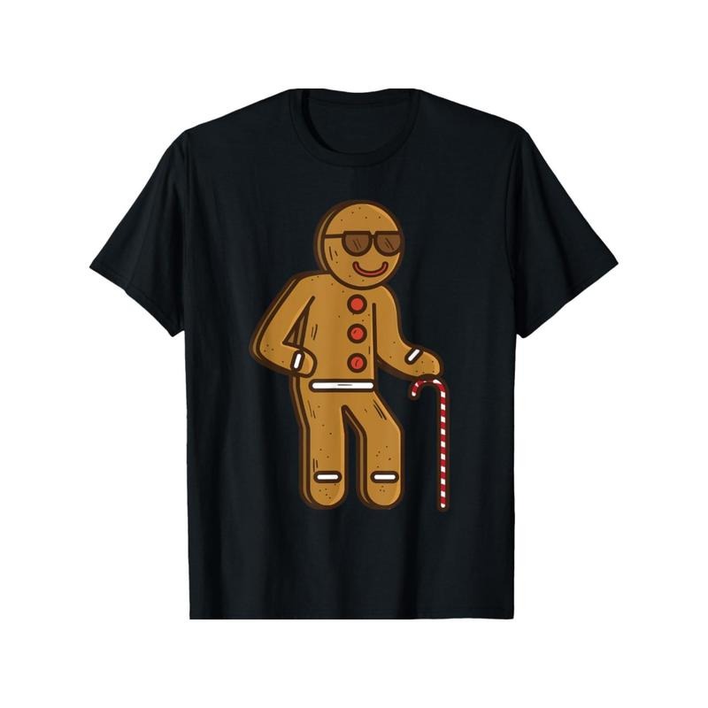 Old Man Gingerbread Cool Biscuit Funny Christmas Gift T-Shirt made in usa Hoodie, Sweatshirt | TeeBloomCo.com