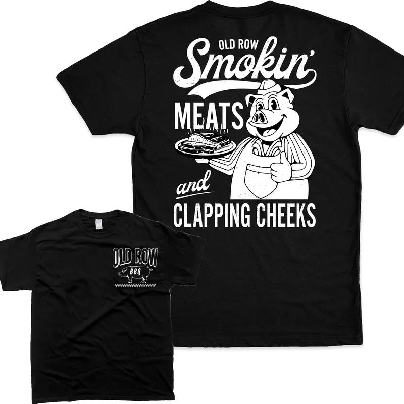 Old Row The Smokin' Meats Graphic 2 Sides Tshirt, Unisex Tshirt For Men, For Women Hoodie, Sweatshirt | TeeBloomCo.com